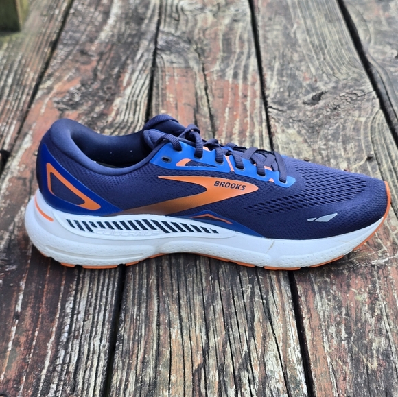 Brooks Adrenaline GTS 23 Mens Size 11 D Running Shoes 1103911D438 Blue Orange - Picture 5 of 11